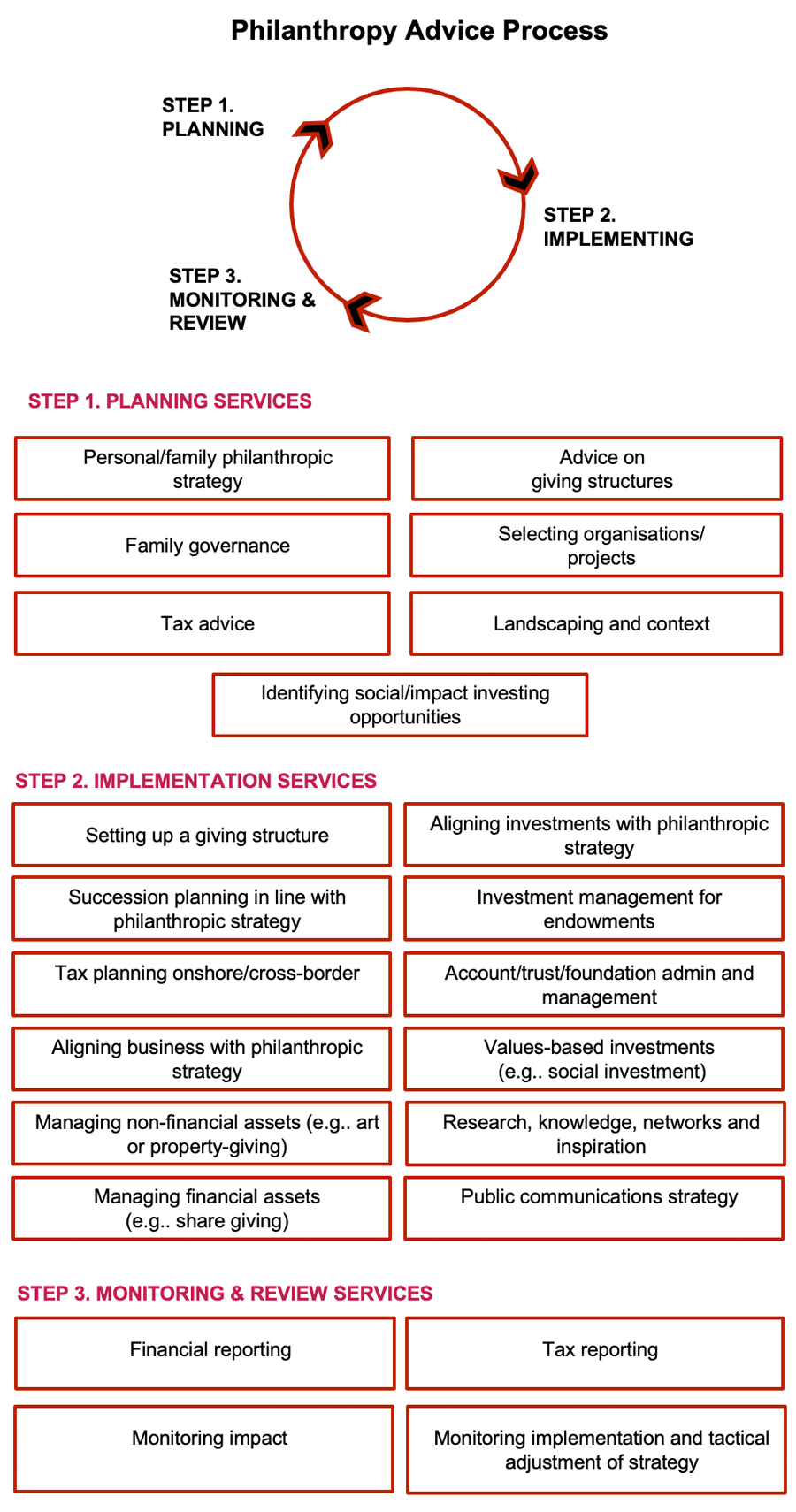 Philanthropy advice process